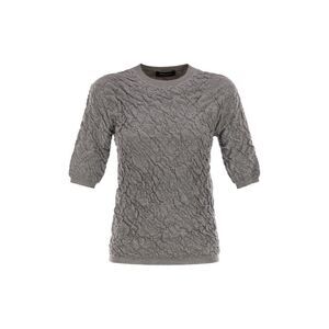 FABIANA FILIPPI Textured Knit 3/4 Sleeve Sweater Women GREY Sweaters & Knitwear